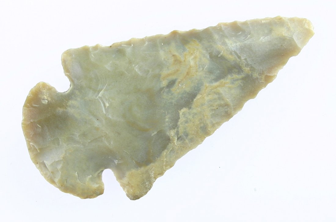 2 3/4" Dovetail - Jackson COA: Extra pretty Carter Cave flint with nice translucency and banding in the colors. Kentucky. Jackson COA.