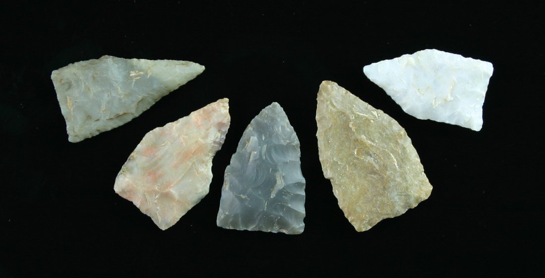 5 Jacks Reef Pentagonals: Nice selection of materials and quality in this group from Central Kentucky. Ex - Carter Estate Collection.