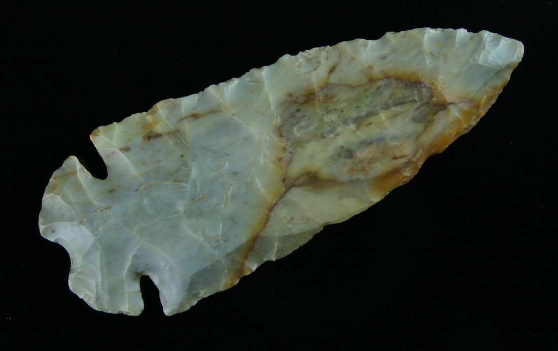3 1/4" Flint Ridge Dovetail - Partain COA: Colorful Flint Ridge Dovetail from Stark Co., Ohio. Partain COA