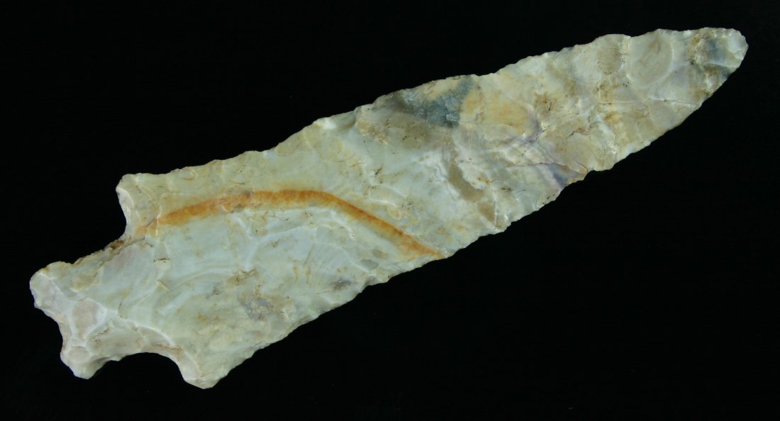 4 5/8" Kirk Stemmed - Putty COA: Made of a beautiful material and very large. Found in Indiana. Ex- Curt Grimmer. Putty COA.