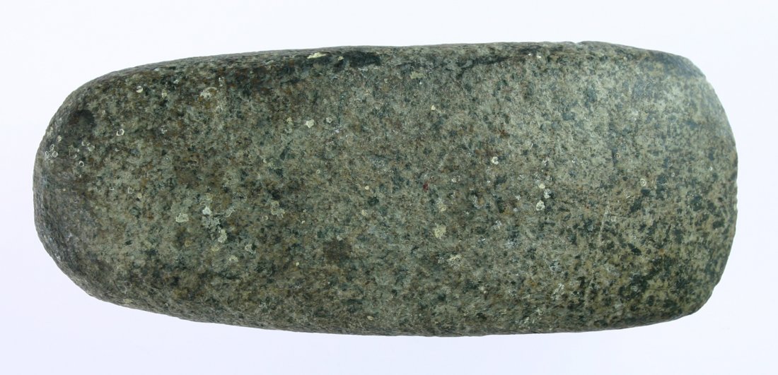 5 7/16" Square Sided Celt: Nicely made granite example from Ohio with nicely squared sides and a rounded poll.