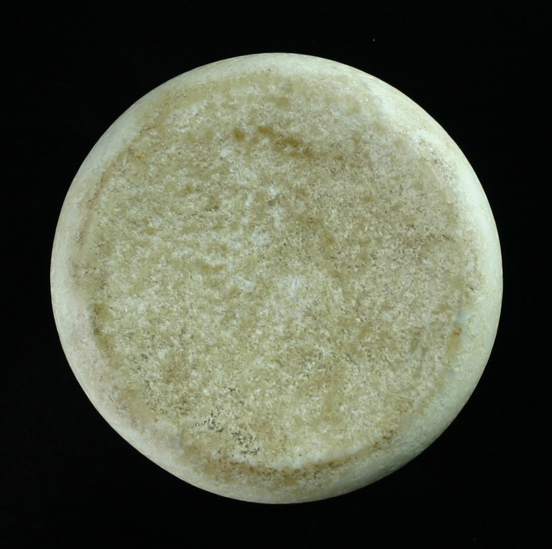 3" Cahokia-Style Discoidal - PICTURED - Bennett & : Polished white Quartzite example from Jersey Co., Illinois and formerly of the Ben Thompson Collection #8298BST. Pictured in Who's Who in Indian Relics #7 pg 187. Ex - J. Anderson. Putty & Bennett COA