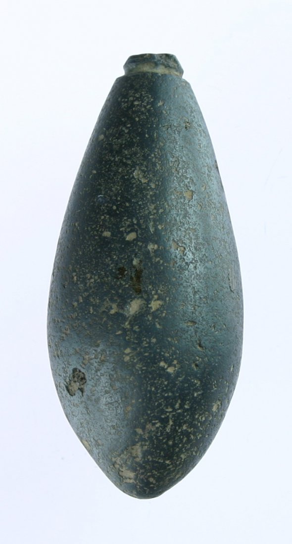 2 7/16" Hematite Plummet - Ex Hothem!: Very nice Hematite example from SE Illinois formerly of the Binman and Lar Hothem Collections. Good polish on a no-brainer good artifact.