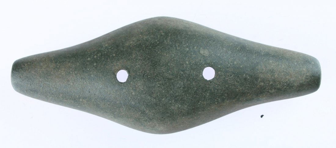 4 5/8" Adena Expanded Center Gorget - Bennett COA: Hardstone example from Scioto Co., Ohio formerly of the William Wertz Collection. Bennett COA.