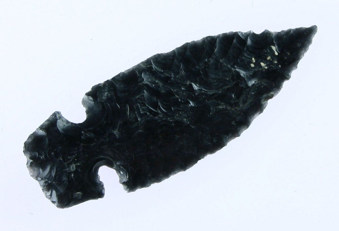 2 7/16" Nightfire - Jackson COA: Found in Inyo Co., California. Ex - Karner Family collection. Jackson COA. Obsidian.