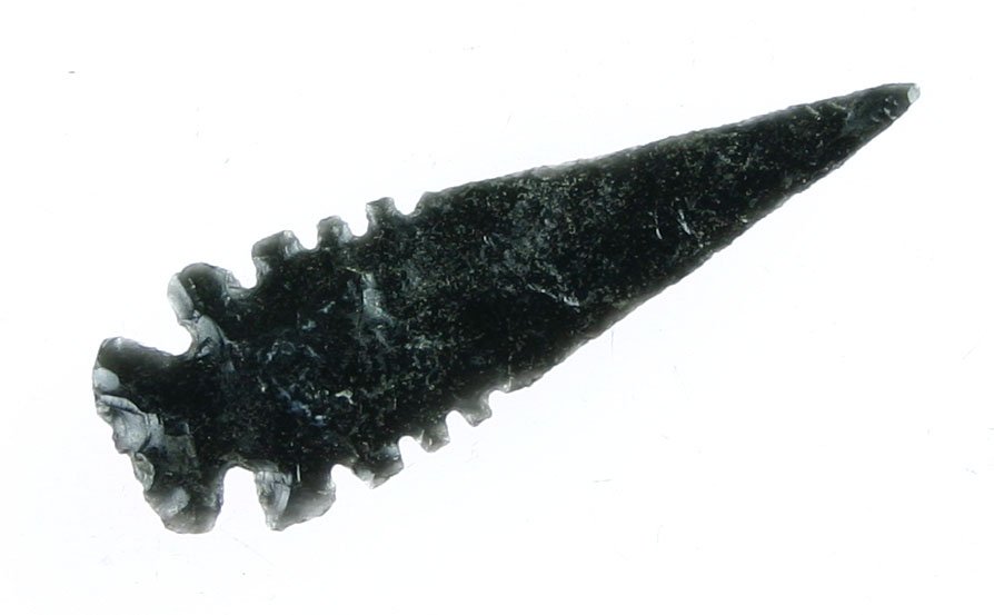 1 9/16" Stockton G-10 example - Stermer COA: STUNNING example from the Hotchkiss Mound near Knightsen, California. Ex - Peter Gallick, Val Valdivia, and Mackie Collections. Exceptional museum grade example. Stermer COA.