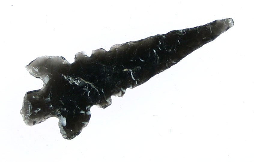 1 9/16" Stockton: Very nice example from Napa Co., California and formerly of the Don Fuller Collection and collected in the 1960's. Napa Obsidian.