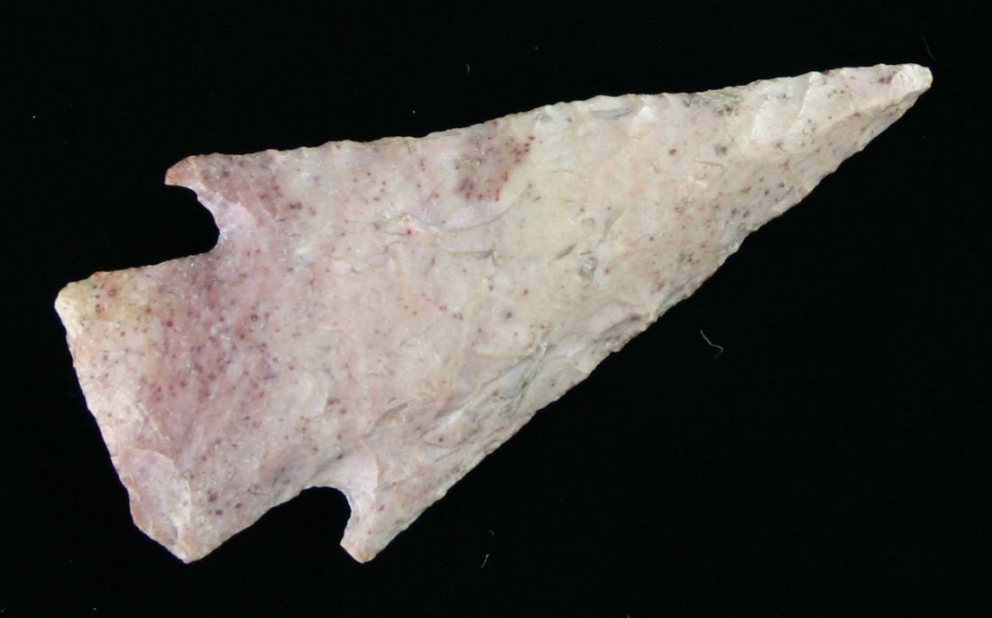 2 1/2" Strawberry Chert Hardin: Missouri type. Excellent color and craftsmanship. Last sold by James White in 10/08.