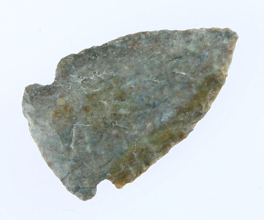 1 11/16" Archaic Side Notch: Fossil Chert example from Ohio.