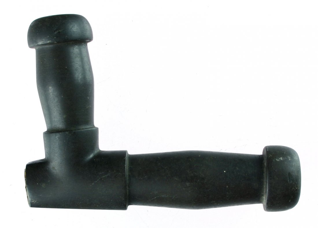 4 5/8" Trade pipe: Excellent example collected from Southeastern Colorado in 1913. Ex - Theodore Kouba Collection. Very nice example with heavy use and a blackened exterior. Appears to be Pipestone.