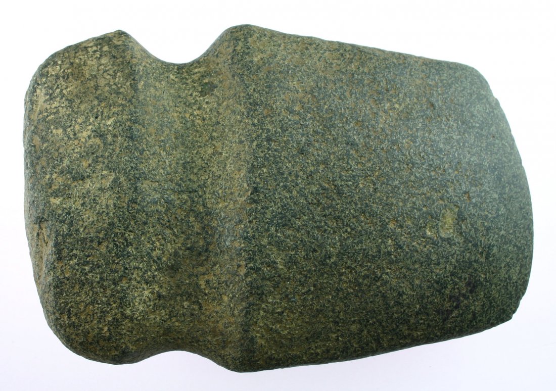 6 3/4" Full Groove Axe: Adams Co., Illinois example in a greenish granite. Very nice Bit and overall polish.