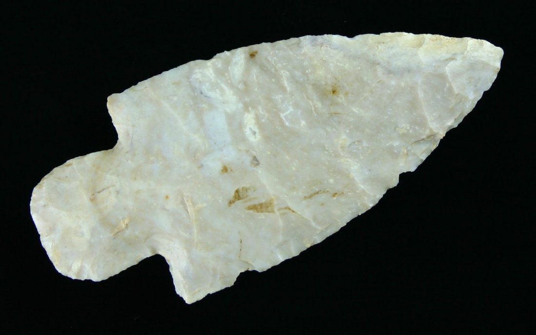 3 1/16" Adena Robbins. Sam Cox G-9+ COA: Semi-translucent Boyle Chert. Clark Co., Kentucky. Sam Cox G-9+ COA.