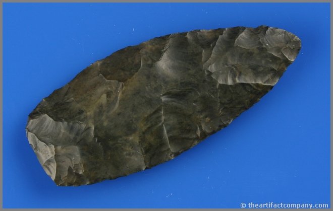 3 1/8" Plano Lanceolate - Davis COA: Super nice example from Ohio in Coshocton. Ex - Mel Wilkins and Barron Collections. Davis COA.