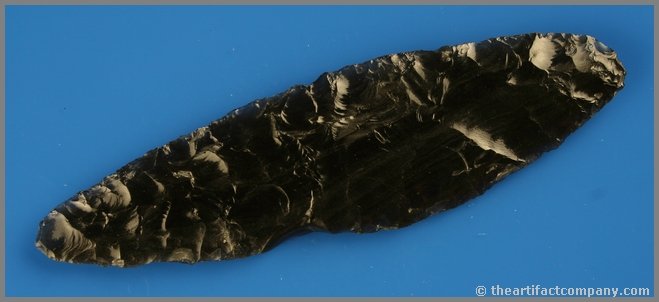 6 5/16" High Desert Knife - Rogers COA: Obsidian example from Oregon/California with a Rogers COA.