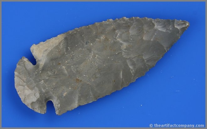 3 7/8" Dovetail - Stermer COA: Nice example in Harrison Co. Chert from Harrison Co., Indiana. Ex - Clyde Theler collection. Stermer COA.