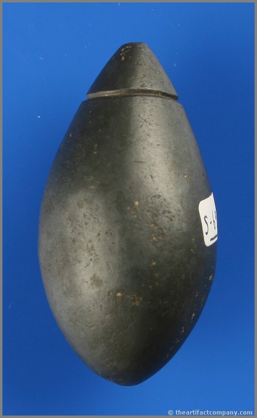 2 3/8" Hematite Plummet: Hematite example from Kentucky ex - Young and Brooks Collections.