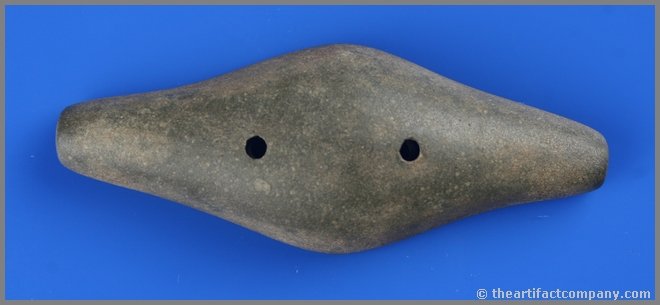 4 5/8" Adena Expanded Center Gorget - Bennett COA: Scioto Co., Ohio Ex. William Wertz example in hardstone with a Bennett COA.