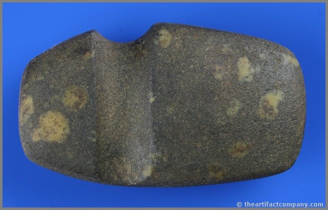 4 7/8" 3/4 Groove Porphyry Axe - G-10!: Superb polish and use-wear on this perfect example from Illinois. Highly desirable porphyry.