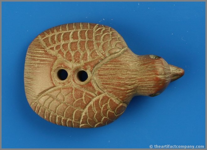 1 7/8" Bird Effigy Carving: Catlinite effigy carving. Reservation Period probably 1890-1900. Ex - Theodore Kouba Collection.