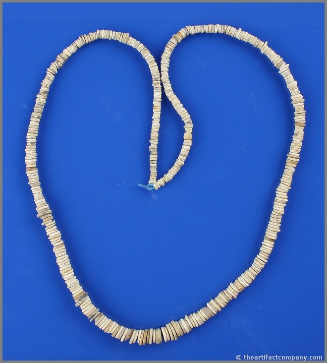 28" Shell Necklace: KY/TN origin and formerly of the F.M. Snyder Collection, Townsend, Tennessee.
