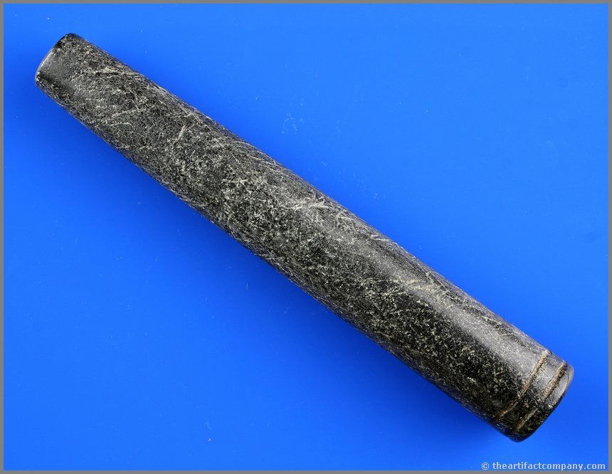 6 3/4" California Tube Pipe - Davis G-9/10 and Putty G-: Nice steatite pipe from California found in a cache of 7 and formerly of the Nick Cavanzi Collection. Davis G-9/10 and Putty G-9/10 COAs - Copies of COAs provided to winner.