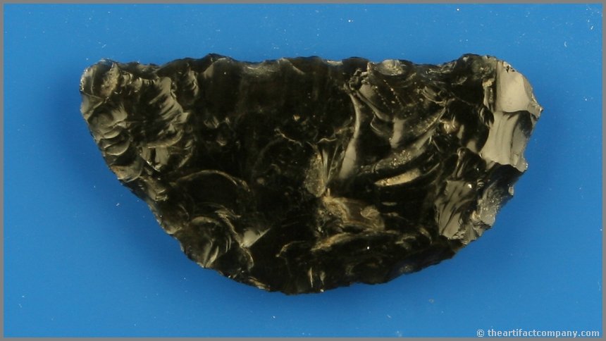 1 3/4" Paleo Crescent: Translucent obsidian from the Bodle Family Ranch in Klamath Co., Oregon.