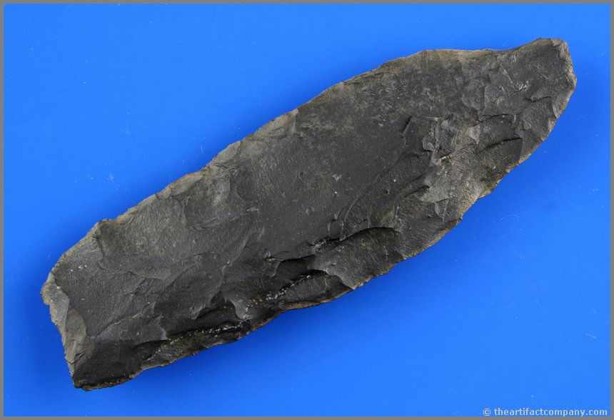 5 1/4" Desert Knife: Nice large Dacite example. Ex- Reg Seely Collection. Lake Co., Oregon.