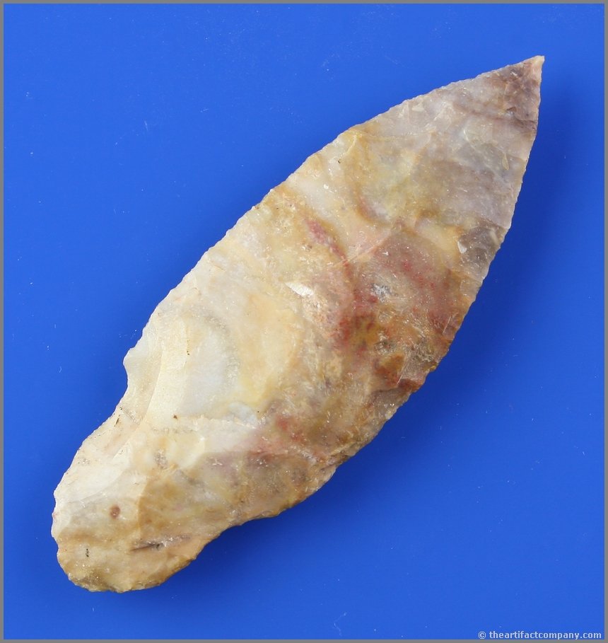 Big Beautiful 4" Boyle Chert Adena: Tremendous color, size, and an awesome needle tip. Just a great Adena. Really pops in a frame. Ex- Richard White. Bath Co., Kentucky.
