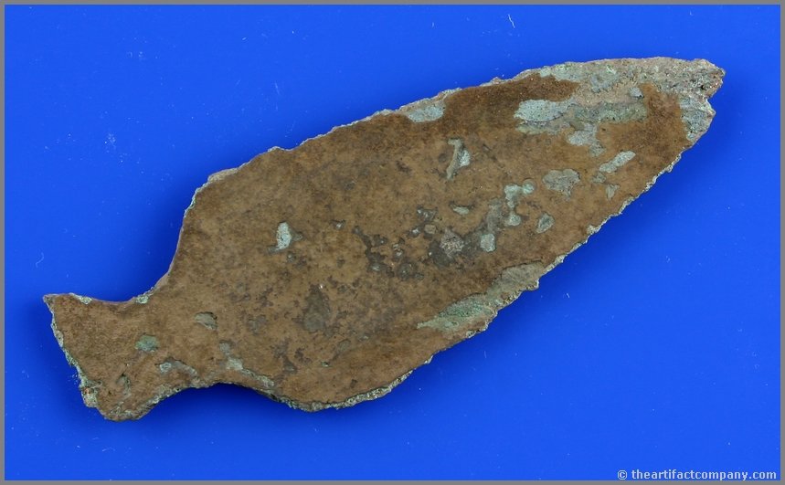 3 1/2" Copper Spear: Glacial Drift Copper found by Ernest Schug in Oconto Co., Wisconsin. Nice!