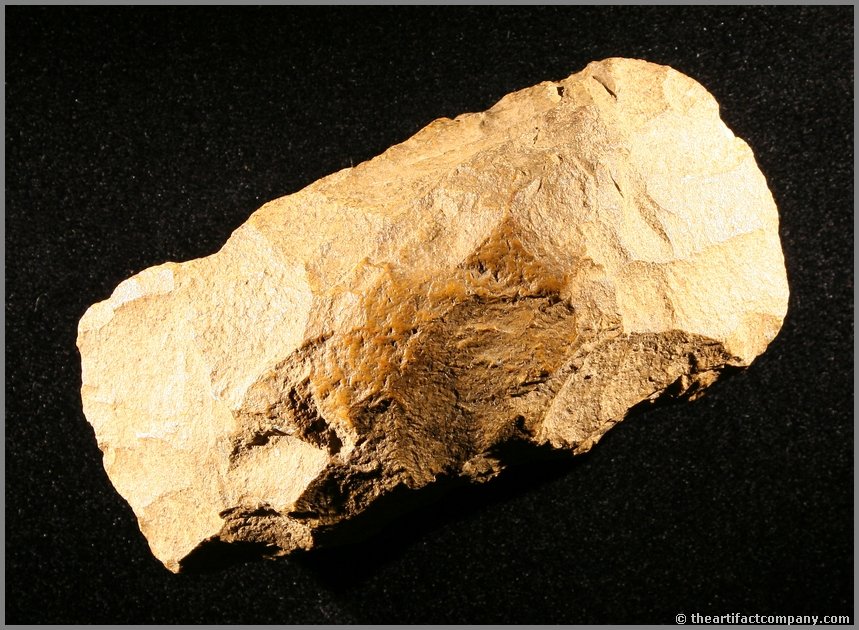 3 1/2" Flint Celt: Breathitt Chert example from Jefferson Co., Kentucky.