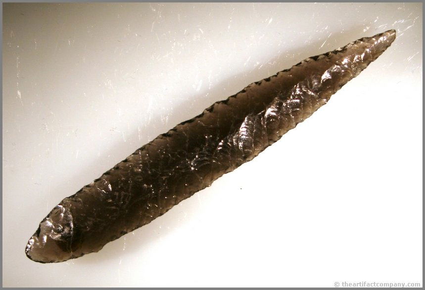 3 15/16" Kennewick Point - Jackson G-10 COA: Fantastic example from Oregon in a near optical grade obsidian. Killer!