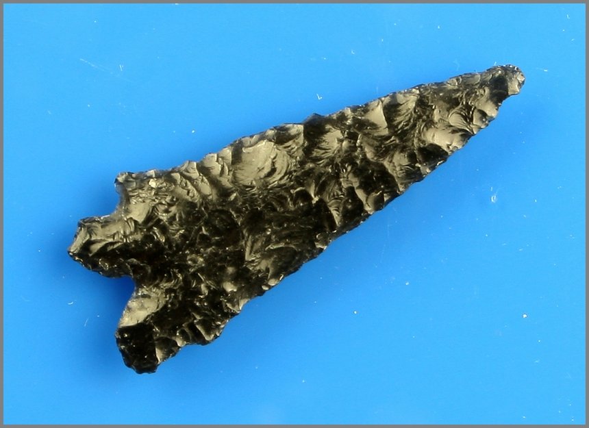 1 13/16" Elko: Obsidian example from CA/OR.