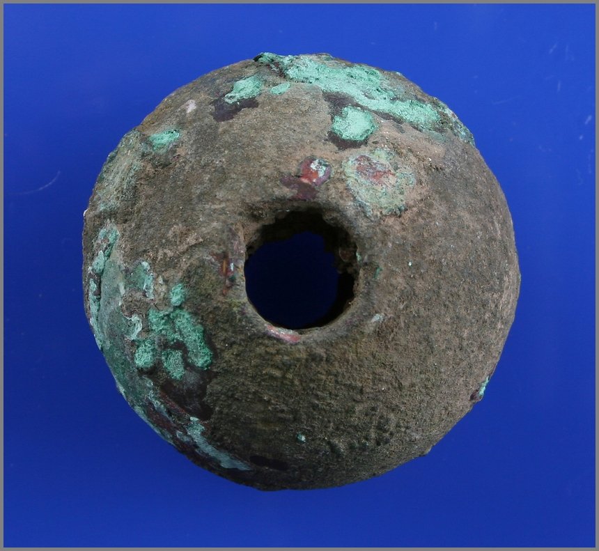1 7/8" Bronze Mace Head: Luristan example from the Bronze Age - circa 1250-650 BC. Formerly of the Denten Estate.