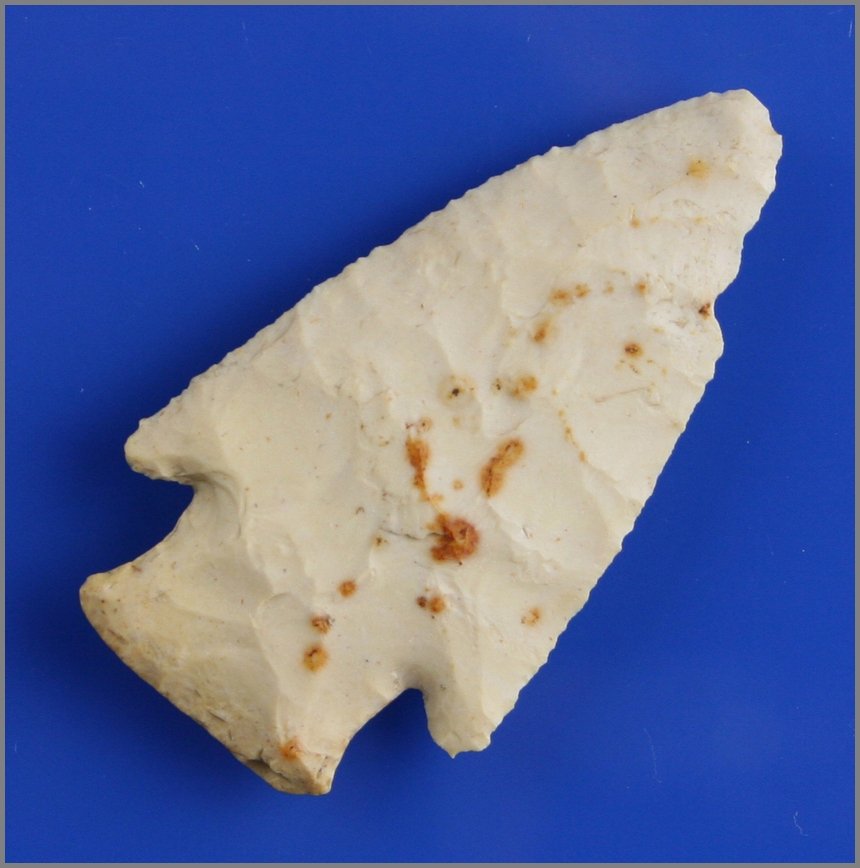 2 1/2" Hardin - Stermer COA: Greene Co., Missouri example in Burlington chert with a Stermer COA. Nice with mineralization.