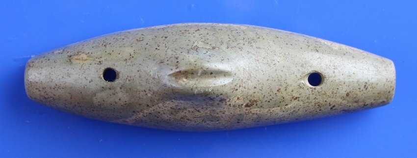 4 1/4" Boatstone: Pipestone example from Pickaway Co., Ohio.