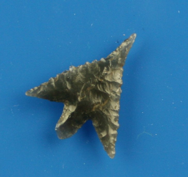 13/16" Gunther - Jackson G-10 COA: Obsidian example from Northern California. Perfect and needle tipped. Jackson G-10 COA.