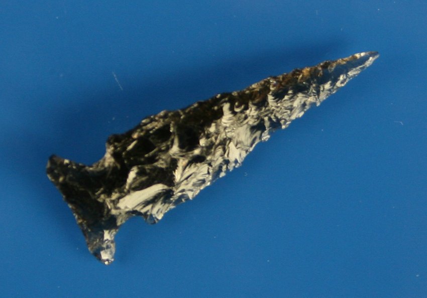 1 13/16" Obsidian Dart: Translucent and gorgeous. Long needle tip. Oregon.