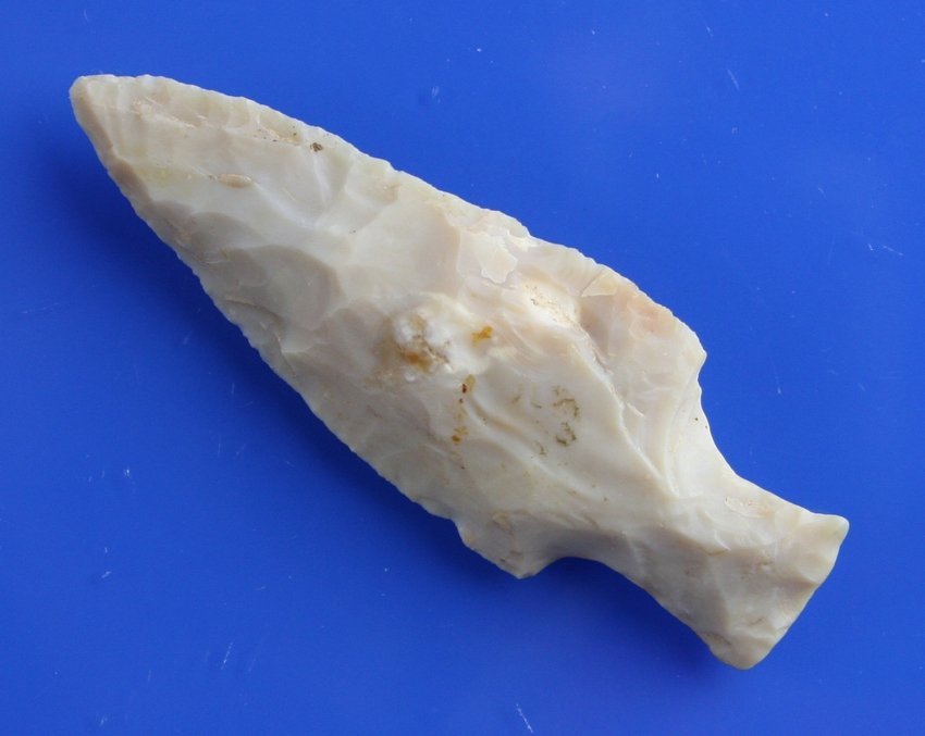 2 7/8" Table Rock - Stermer COA: Ex - Lar Hothem collection from Perry Co., Ohio in a pretty Flint Ridge flint. Stermer COA.