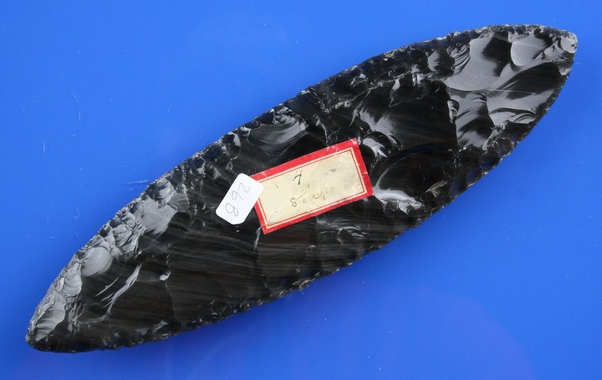 8 1/8" Ted Orcutt Blade: Nice example formerly CLP Museum collection. Big and all there.