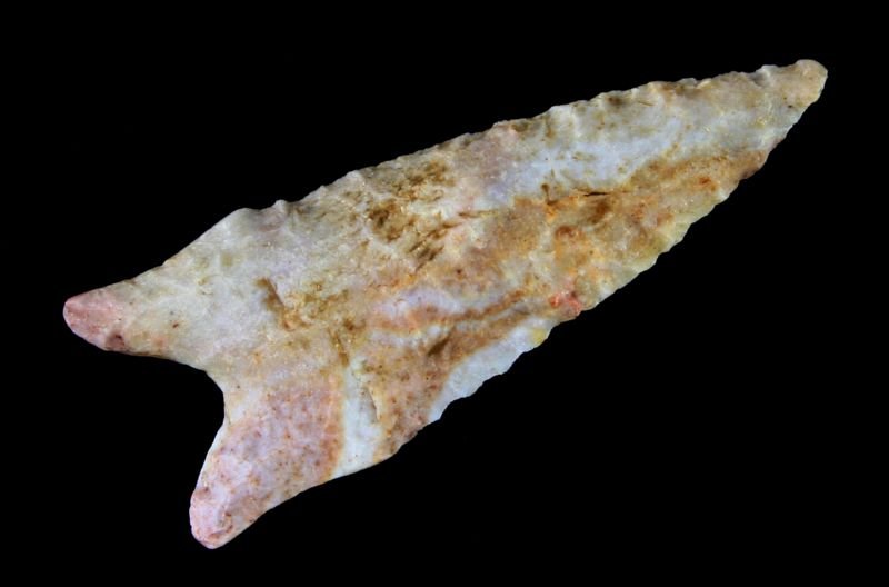 2 1/4" Dalton: Colorful chert example from MO/IL. Nice classic shape.