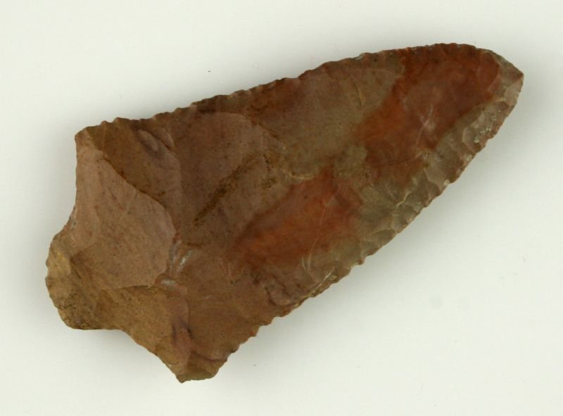 3 3/8" Pickwick - Davis COA: Nice example in pink Buffalo River Chert from Alabama. Davis COA.