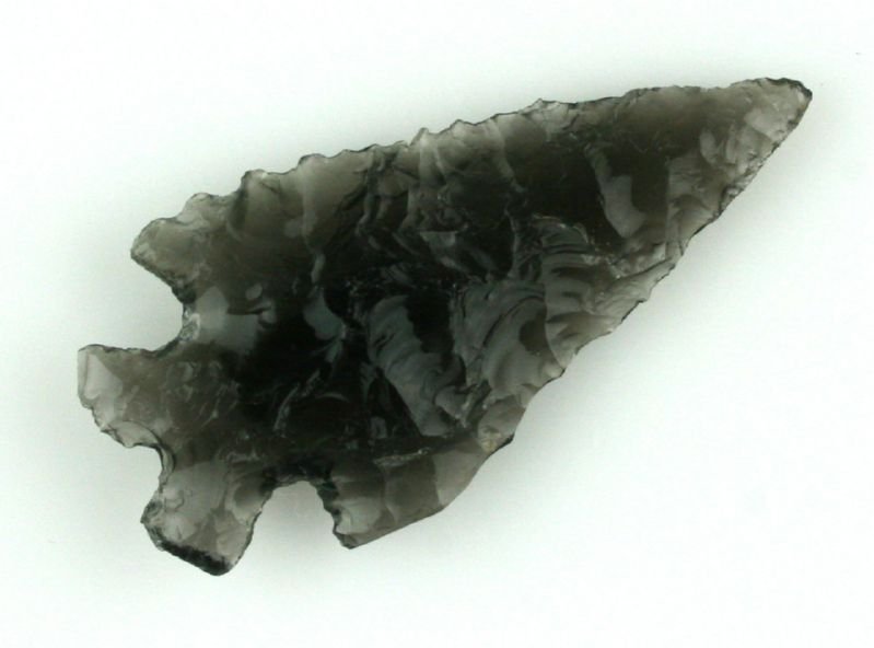 2" Ice Obsidian Elko Split Stem: Completely translucent shimmering Ice Obsidian. Oregon. Ex- Reg Seely Collection.