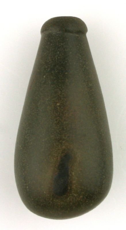 2" Knob Top Plummet: Hardstone example from Ohio. Nicely polished!