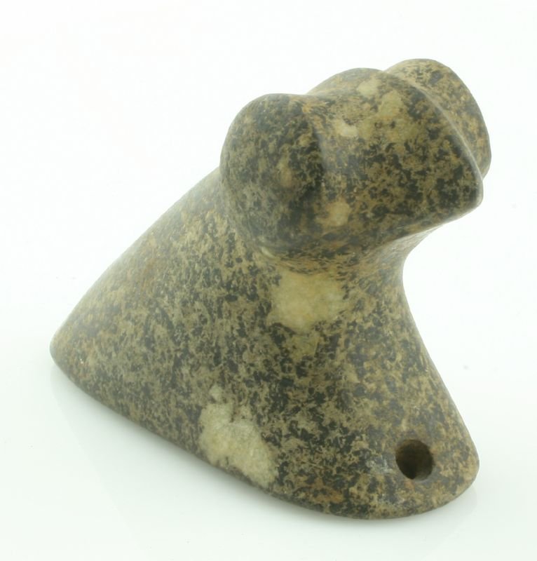 REPRO 3" Popeye Bust Birdstone: Granite example. Reproduction.