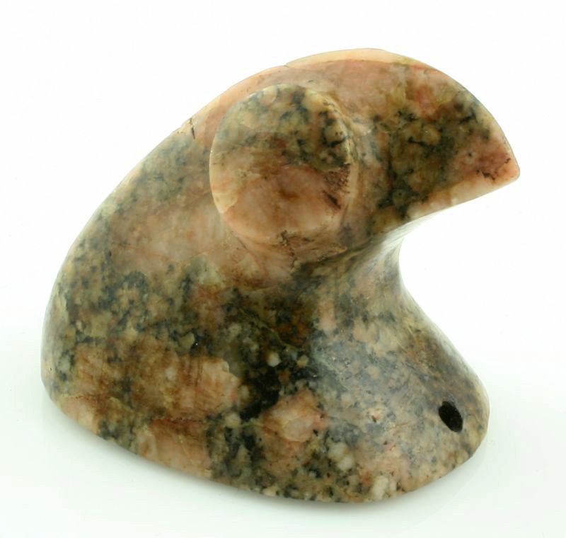 REPRO 2 3/8" Popeye Bust Birdstone: Nicely polished in a pretty stone. REPRODUCTION