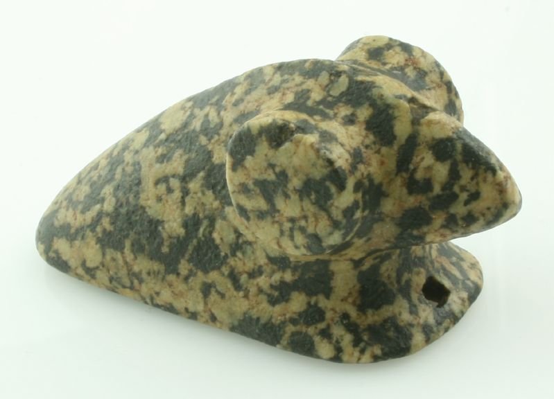 REPRO 2 5/8" Popeye Bust Birdstone: Granite example. Reproduction.