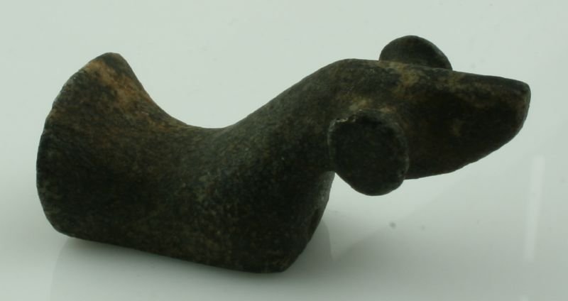 REPRO 2 3/8" Popeye Birdstone: Granite example. Reproduction.