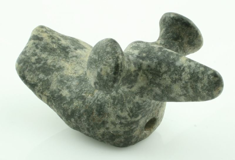 REPRO 3 1/2" Popeye Birdstone: Granite/Gneiss example. Reproduction.