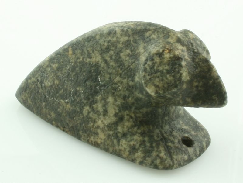 REPRO 2 3/4" Popeye Bust Birdstone: Granite example. Reproduction.