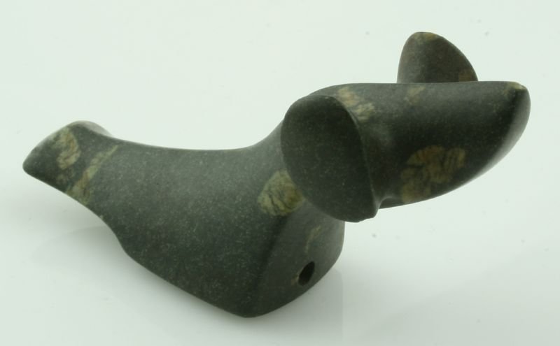 REPRO 2 7/8" Popeye Birdstone: Porphyry example with nice polish. REPRODUCTION.